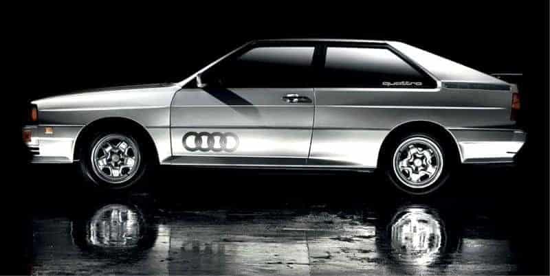Audi quattro che adottò la prima trazione Ur-Quattro