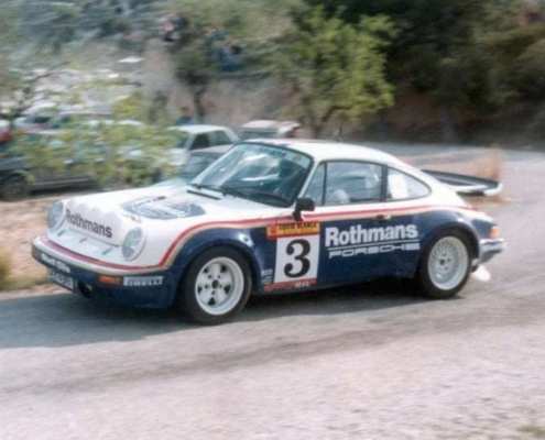 Henri Toivonen con la Porsche 911 Rothmans Gruppo B