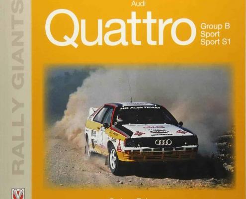 La copertina del libro dedicato alla Audi Quattro.
