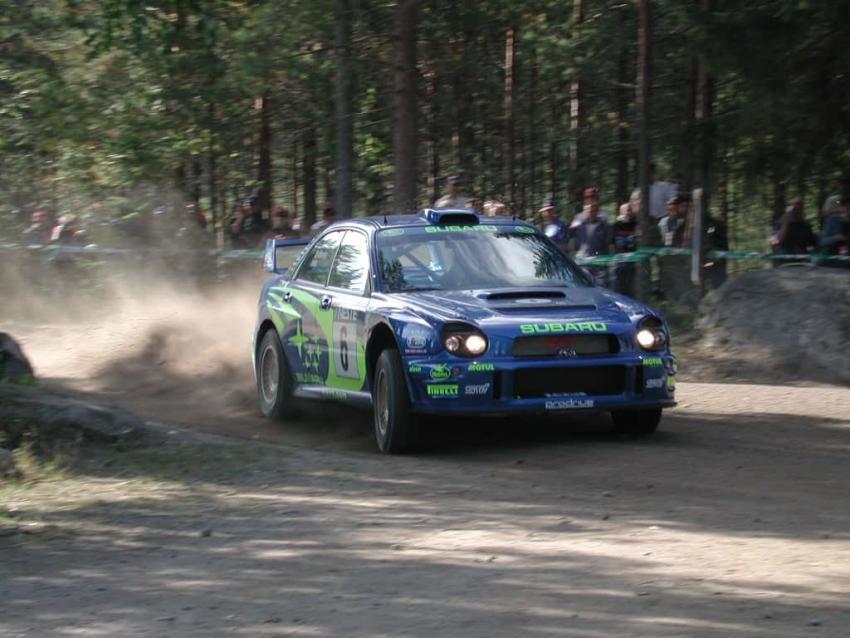 Petter Solberg al volante della Impreza WRC