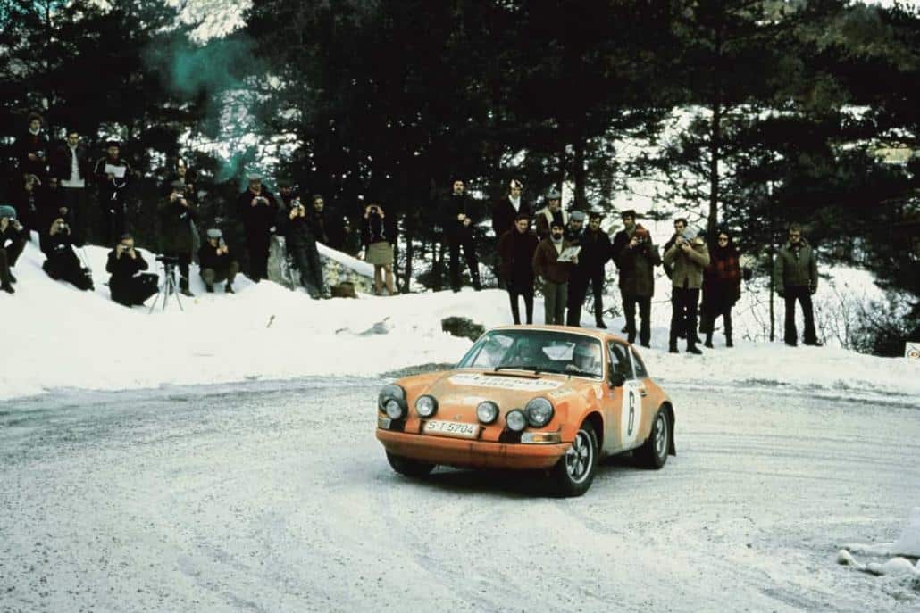 La Porsche 911 SC al Rally MonteCarlo 1970