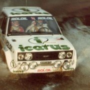 Adartico Vudafieri con la Fiat 131 Abarth Rally al Rally Il Ciocco e Valle Serchio 1980