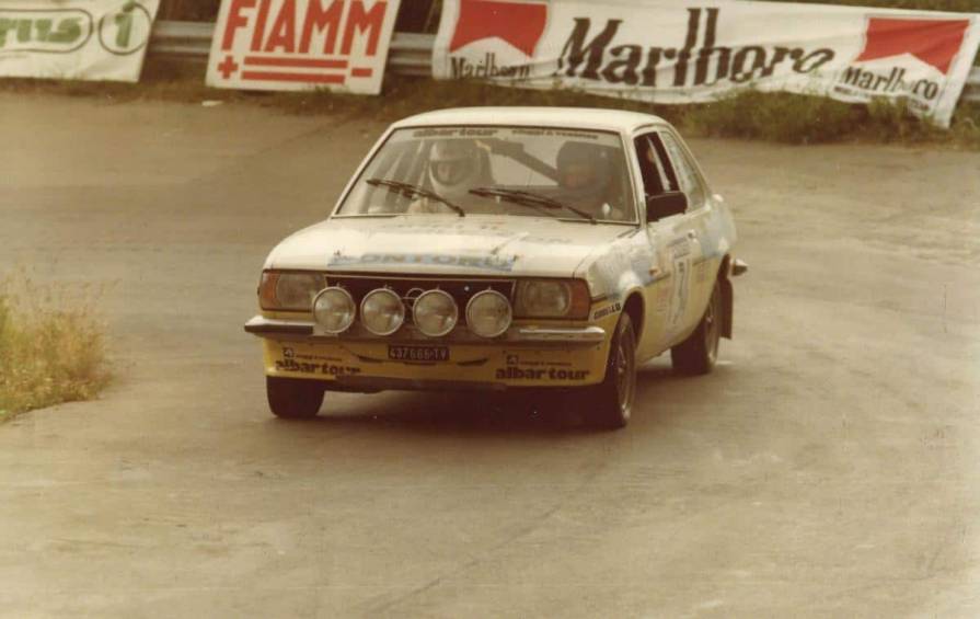 Miki Martinelli Ascona in Gr. 1 al Rally del Ciocco 1980, qui con Raffaella Pozzi