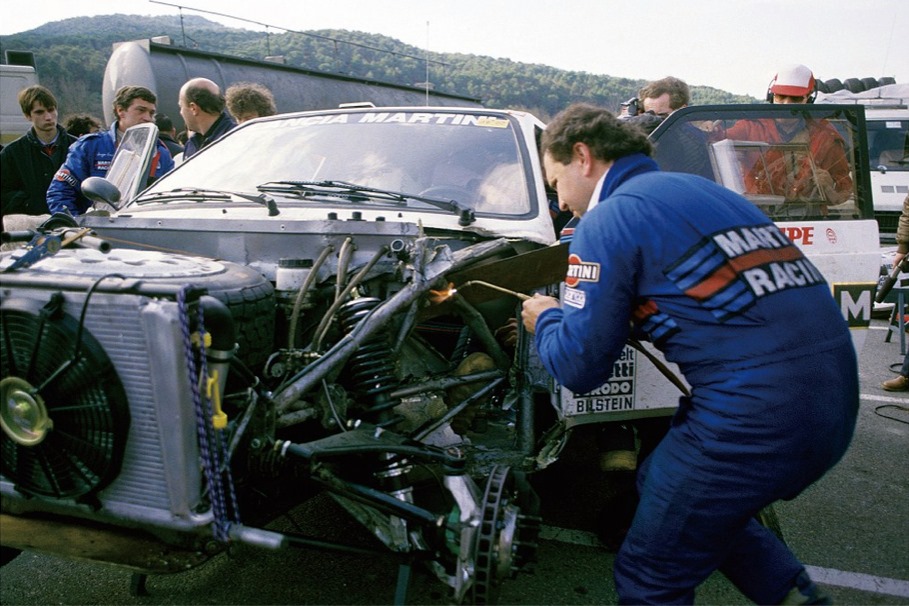 meccanici lancia, montecarlo 1986