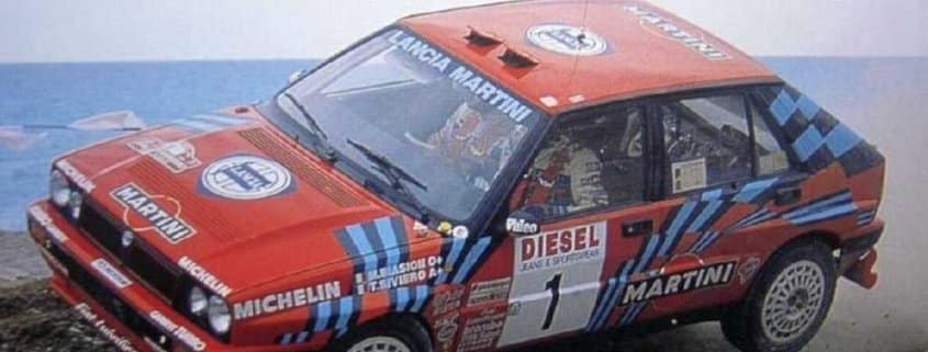 La Lancia Delta HF Integrale con al volante Miki Biasion