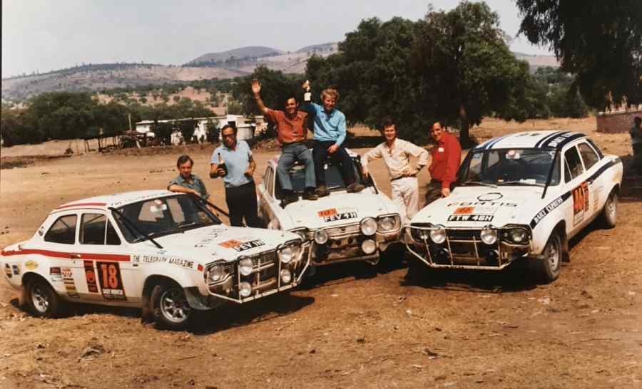 Hannu Mikkola e il gruppo Ford alla World Cup Rally 1970