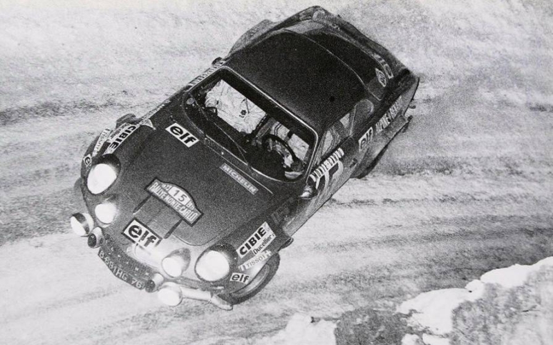 Ove Andersson e Jean Todt al Rally MonteCarlo del 1973 con la Alpine Renault-A110 S