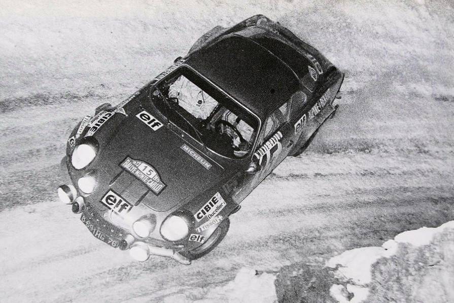 Ove Andersson e Jean Todt al Rally MonteCarlo del 1973 con la Alpine Renault-A110 S