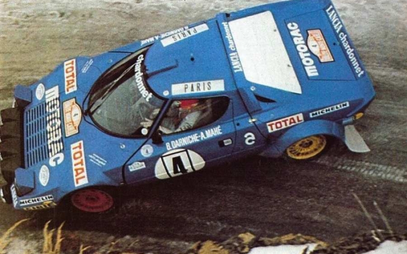Bernard Darniche sulla Lancia Stratos HF al Rally di MonteCarlo 1979