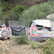 L'immagine dell'incidente al Rally di Cipro 2017